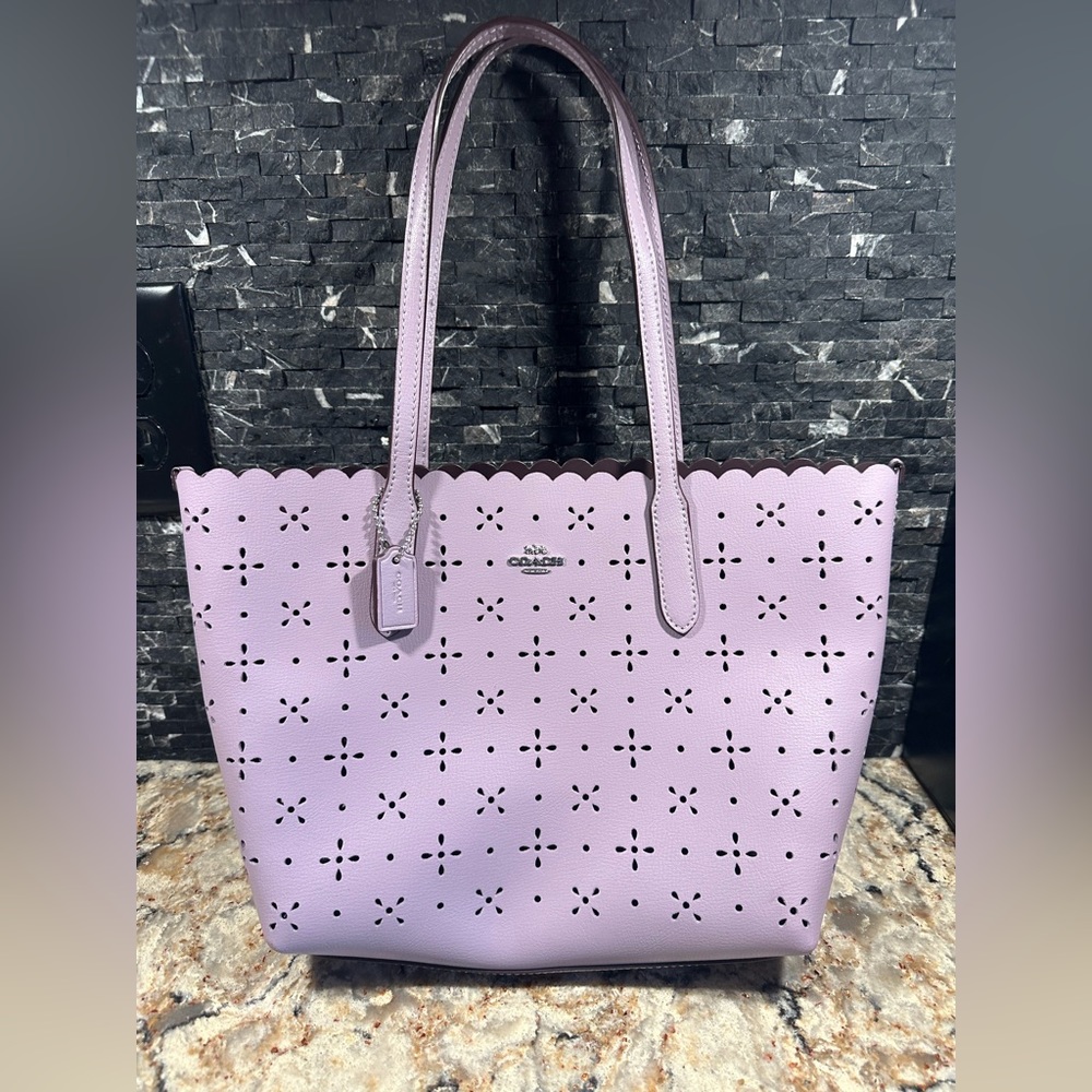 Coach Mini City Tote Bag Soft Lilac Purse Easter Spring Summer